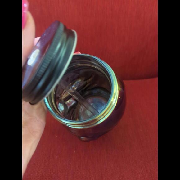 Glass Skull Cup with screw on lid - Picture 6 of 8